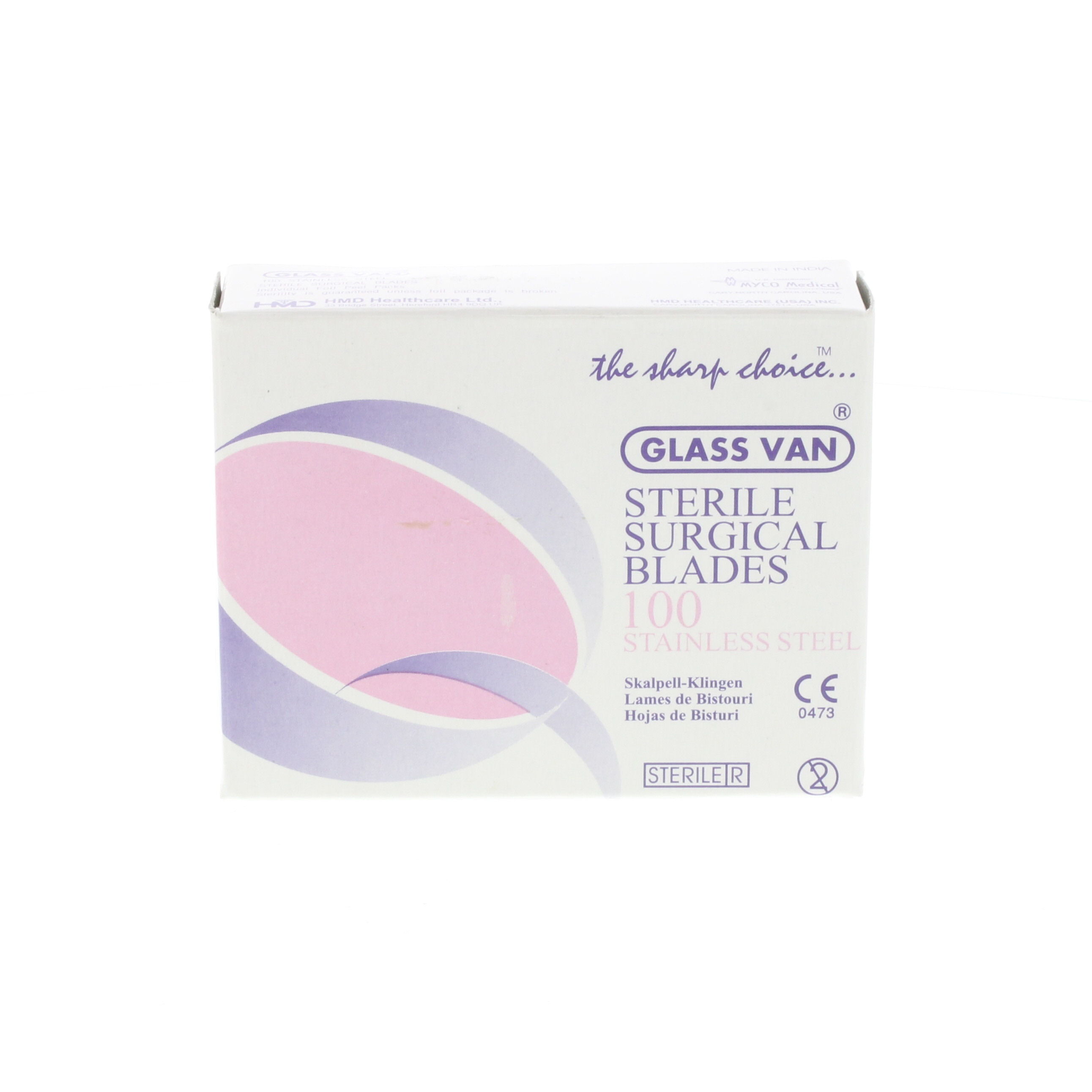 GlassVan® Surgical Blade (Sterile) - Stainless Steel - #10 - Box/100